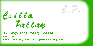 csilla pallay business card